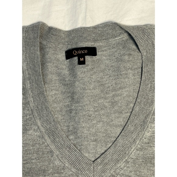 QUINCE Lightweight Cotton Cashmere Cardigan Sweater Set Gray Womens M Minimalist - Picture 15 of 16